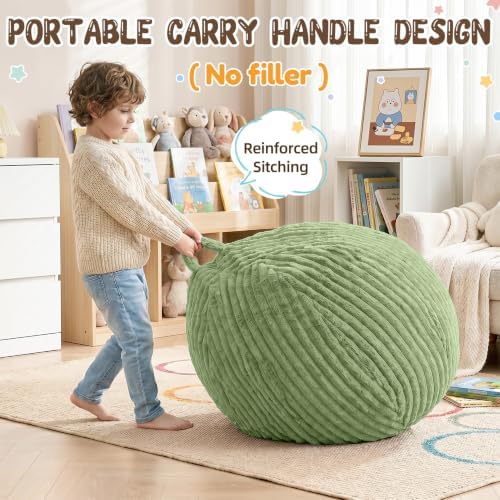 Bean Bag Cover No Filler Stuffed Animal Storage Bean Bag Chair Cover - Image 5