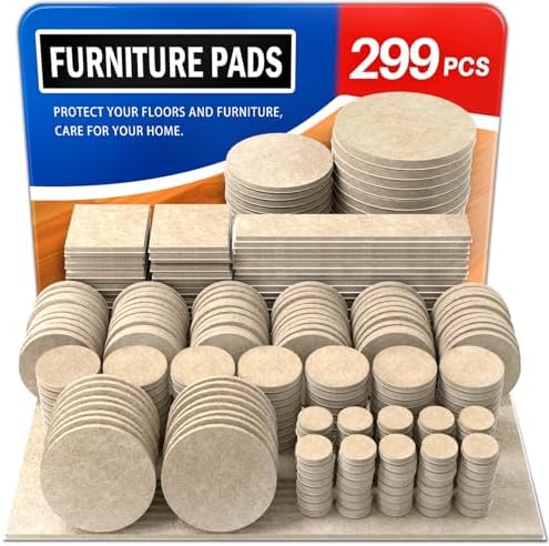 Ansible 299 PCS Felt Furniture Pads for Hardwood Floors by Ansible