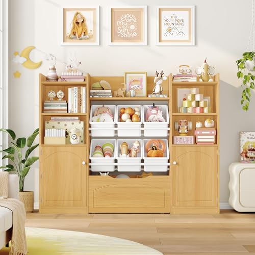 FINETONES Montessori Bookshelf and Toy Storage Organizer for Kids - Image 4
