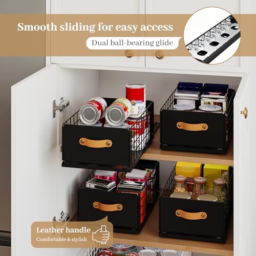 Pull Out Cabinet Organizer, Slide-Out Pantry Shelves, Fits Framed Cabinets - Image 7