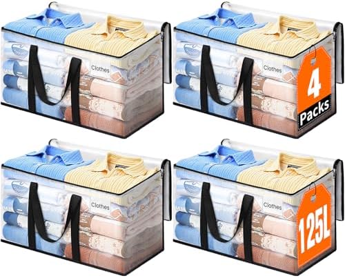 Moving Bags, Extra Large Heavy Duty Storage Bags, 125L, 4 Packs by EpicTotes