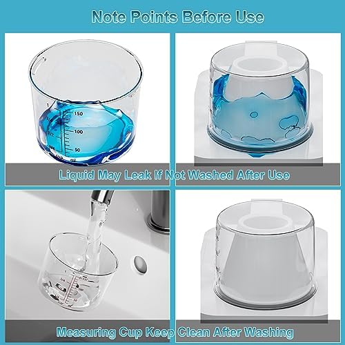 61OZ Laundry Detergent Dispenser Container, 2 Pack Liquid Laundry Dispenser, Plastic Detergent Dispensers for Laundry Powder/Fabric Softener with Tray 6 Labels, Clear - Image 4