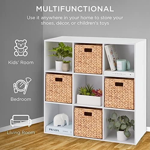 Best Choice Products 9-Cube Storage Organizer, 11in Shelf Opening, Bookcase, Display Shelf, Customizable w/ 3 Removable Back Panels - White - Image 5