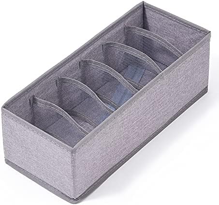 Qozary 3 Pack Sock Underwear Drawer Organizer Dividers, Collapsible Cabinet Closet Storage Boxes for Clothes, Socks, Lingerie, Underwear, Tie, Belt, Baby, Bedroom - Image 6