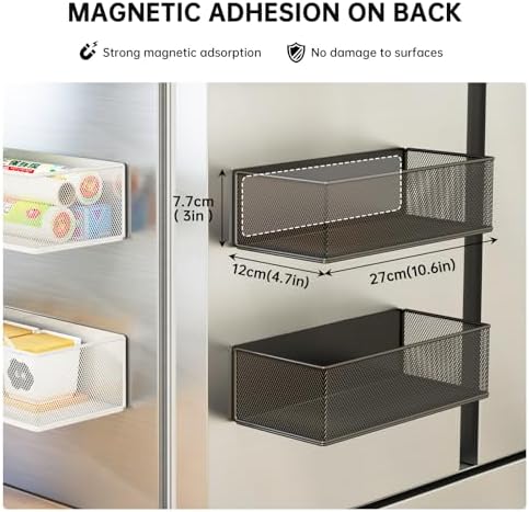 Magnetic Shelf for Washing Machine, Black, 10.63''L*4.72''W*3.03''H - Image 4
