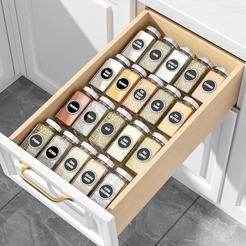 MIUKAA Clear Spice Drawer Organizer, 4 Pcs Seasoning Rack(jar not included) by MIUKAA