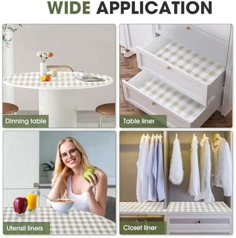 Beautysaid Shelf and Drawer Liner for Kitchen Cabinet Non Adhesive Non Slip - Image 7