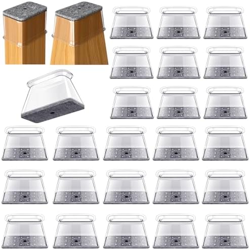 OASMU 32 Pcs Chair Leg Floor Protectors for Hardwood Floors Rectangular by OASMU