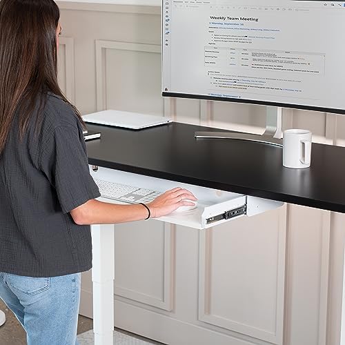 VIVO White Under Desk 33 x 9 in Slide Out Storage Drawer, DESK-DR33-W - Image 2