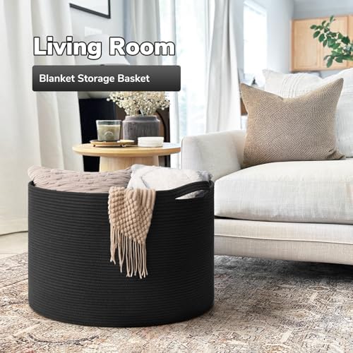 Goodpick Extra Large Woven Dirty Clothes Basket for Nursery, 115L - Image 2