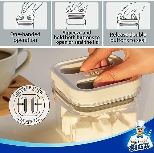 MR.SIGA 4 Pack Airtight Food Storage Container Set - Image 3