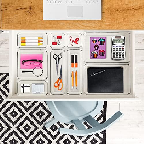 Ravinte 6 Pack Drawer Organizer, 3" x 6" Plastic Storage Bins - Image 5