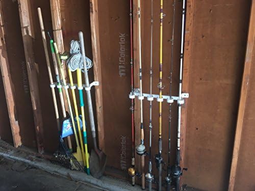 Storage Rack for Garage Doors with Hooks for Fishing Rods, Kayak Paddles and More - Image 6