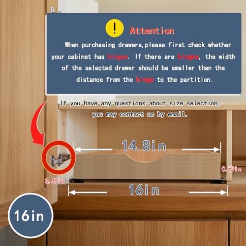 Pull Out Cabinet Drawers - 8x2 Size Options (12-29'W,18-21'D), Pre-Assembled with Soft Close Slides, Solid Beechwood, Easy Installation (16'W x 21'D) - Image 6