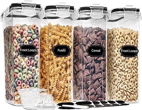 PRAKI Cereal Containers Storage Set (4L,135.2 Oz) with Pour Spout, 4PCS by PRAKI