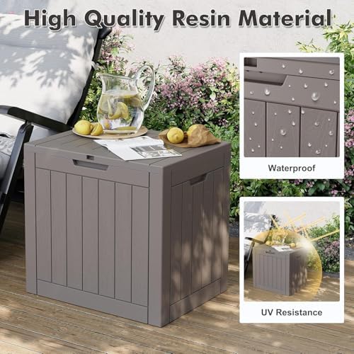 Outdoor Storage Box Waterproof, 32 Gallon Deck Box for Patio-2 Boxes - Image 3