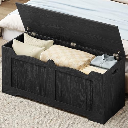 Hzuaneri 43 inches Farmhouse Storage Chest | 55 Gal | Espresso Black by Hzuaneri