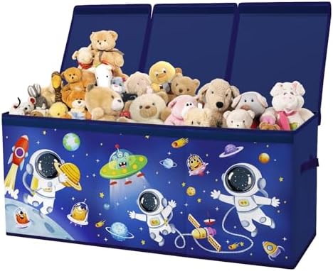 Toy Storage Box with Lids Extra Large Collapsible Toy Box Chest for Kids by Alldomess