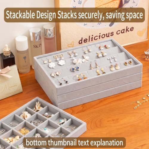 Frebeauty Jewelry Trays for Drawer,Set of 2 Jewelry Organizer and Storage - Image 5