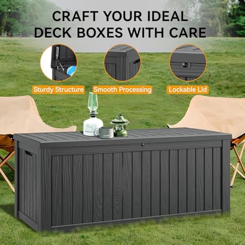 Outdoor Storage Box Waterproof, 180 Gallon Deck Box for Patio Storage - Image 4