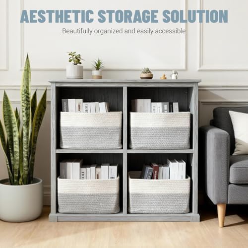 5 Pack Woven Storage Baskets, Decorative Storage Bins for Organizing - Image 2