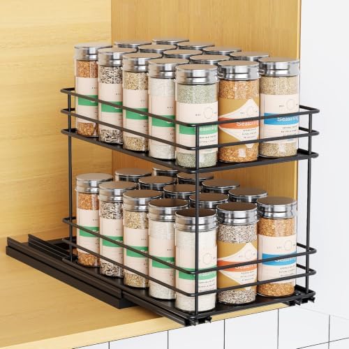 Mystozer Pull Out Spice Rack Organizer for Cabinet, Slide Out Spice Racks by Mystozer