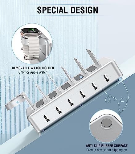 Charging Station for Multiple Devices,50W 6 Port & 6 Cables Charger Station - Image 4