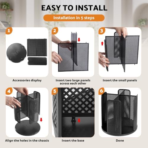 Rotating Paper Cup Dispenser, Cup Holder with 4 Compartments, Gray - Image 5