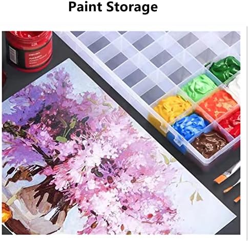 Feadily 1PCS 36 Grids Large Plastic Organizer Box with Dividers, Compartment Organizer Box for Nail Accessories/Screw/Sewing Arts and Oil Paint, Bead Storage Containers 14.9" x 9.2" x 1.9" (Clear) - Image 6