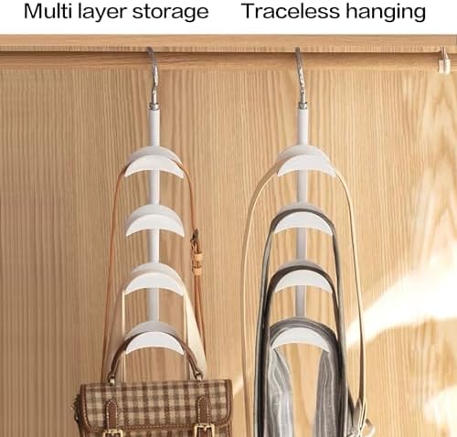 Purse Hanger-360 °Rotation Curved Design Premium and Smooth (White 2 Pieces) - Image 5