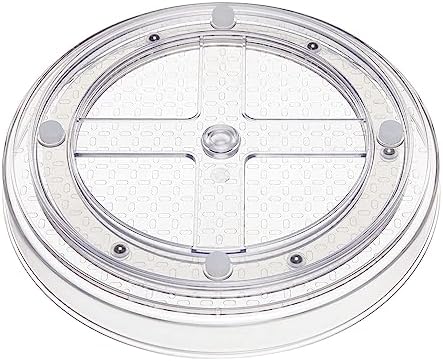 Amazon Basics Clear Rotating Lazy Susan Turntable Organizer for Condiments, 9-Inch (Pack of 16) - Image 4