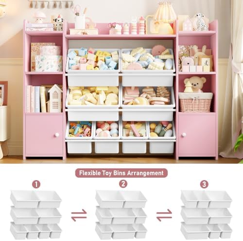 FOTOSOK Toy Storage Organizer with 8 Toy Bins, Kids Toy Storage - Image 2