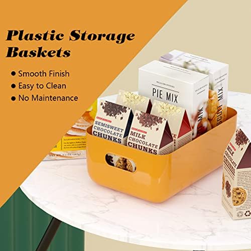 OWill 12 PCS Plastic Storage Bins and Baskets for Efficient Home Classroom Organization Small Containers in Multicolour for Kitchen, Cupboard box, and Bathroom Organizer on Shelves and Tubs - Image 5