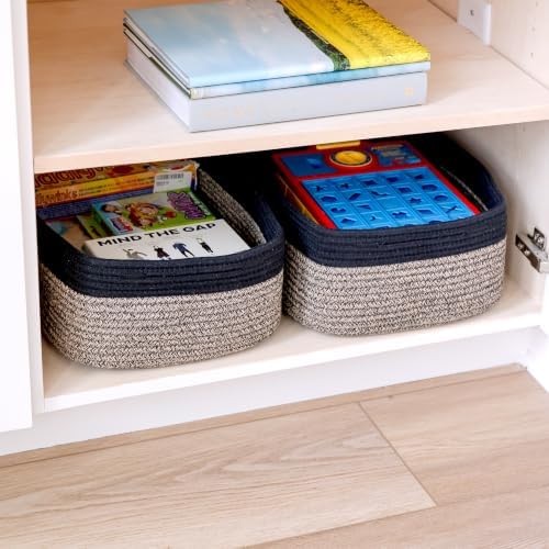 Woven Rope Baskets for Organizing, 3 Pack, 15.5 x 11 x 5.5" Storage Bins - Image 4