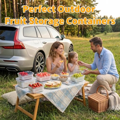 Runhike Strawberry Container Fruit Storage Containers for Fridge 3 PCS - Image 6