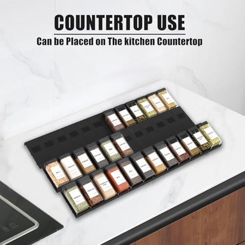 Famhap Spice Drawer Organizer 24 PCS with Spice Jars - Image 7