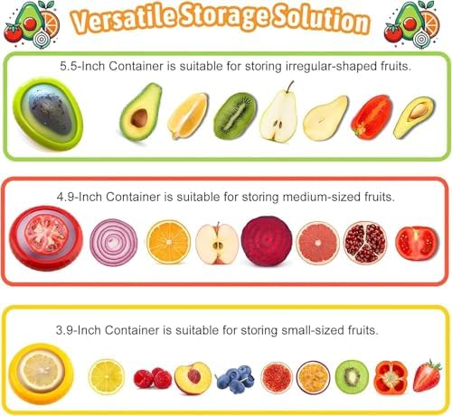 T-Raputa Avocado Saver and Onion Storage - Reusable refrigerator fruit storage containers - is the storage Apples, Tomatoes, Tomato,Garlic for Ideal(4 Set) - Image 5