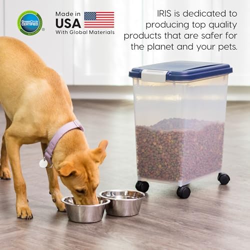 IRIS USA Dog Food Storage Container, Up to 30 lbs, Navy, Made in USA - Image 6