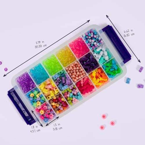 IRIS USA 2 Qt. Bead Organizer Storage Bins |Made in USA| - Clear/Violet - Image 3