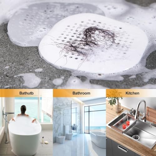 Bovinde Hair Drain Catcher,Square Cover for Shower 4 Pack (Jet Black) - Image 5