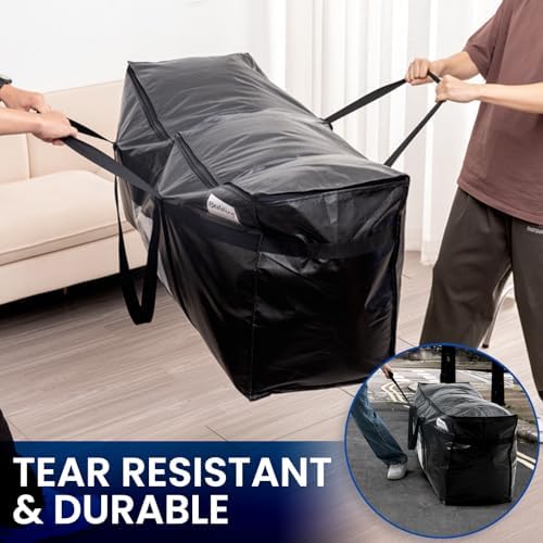 TAILI 1 Pack 69 Gallon Extra Large Storage Bags with Visible Window,Black - Image 5