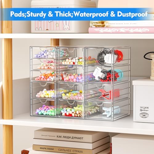 ARSTPEOE Acrylic 13-Drawer Storage & Makeup Organizer for Desk, Bath - Image 4