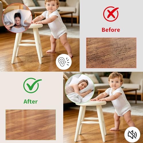 168 PCS Felt Furniture Pads - Self Adhesive Floor Protectors for Hardwood Floors, Anti Scratch Chair Leg Feet Pads, Furniture Sliders for Home Furniture Protection - Image 3