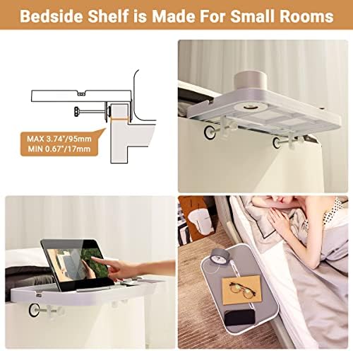 KIWIFOTOS Clip-On Bedside Shelf Nightstand for Dorm Bunk Bed - Image 5