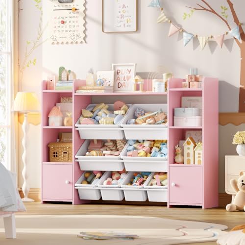 FOTOSOK Toy Storage Organizer with 8 Toy Bins, Kids Toy Storage - Image 5