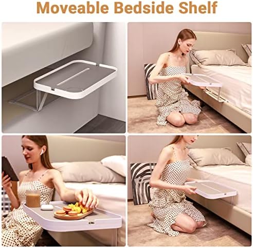 KIWIFOTOS Under Mattress Bedside Shelf for Box Spring Platform Bed Tray - Image 4