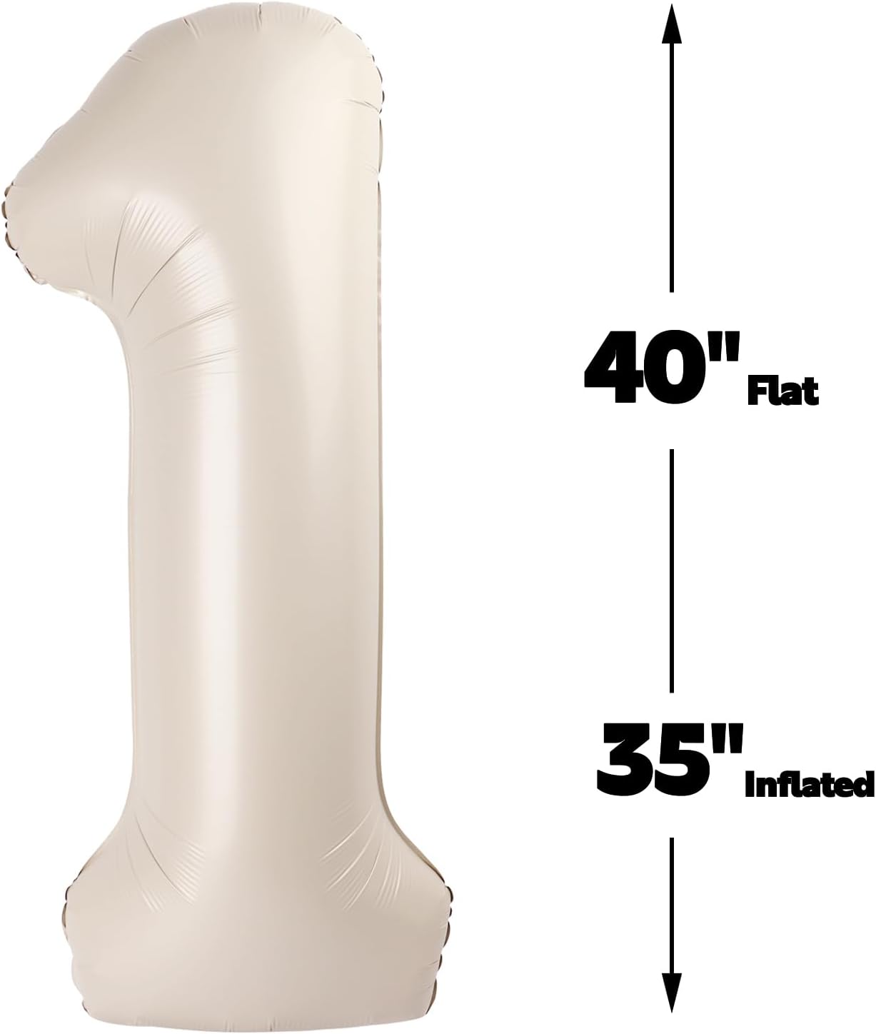 Cream White 40 Inch Large Number 15 51 Birthday Balloon, 15 51 Birthday Celebration Decorations, Foil 15 51 Mylar Helium Number Balloons Girl Boy Anniversary Party Supplies