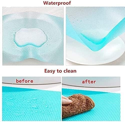 Aiosscd 7 PCS Shelf Mats Refrigerator Liners Washable Refrigerator Pads Fridge Mats Drawer Placemats Home Kitchen Gadgets Accessories Organization for Top Freezer(2green+2pink+3blue) - Image 3