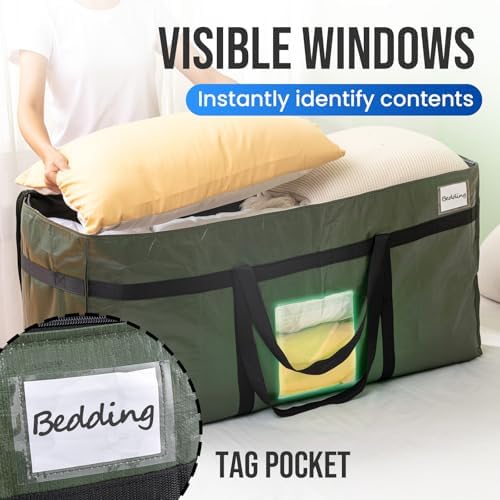 TAILI 2 Pack 69 Gallon Extra Large Storage Bags with Visible Window,Green - Image 4