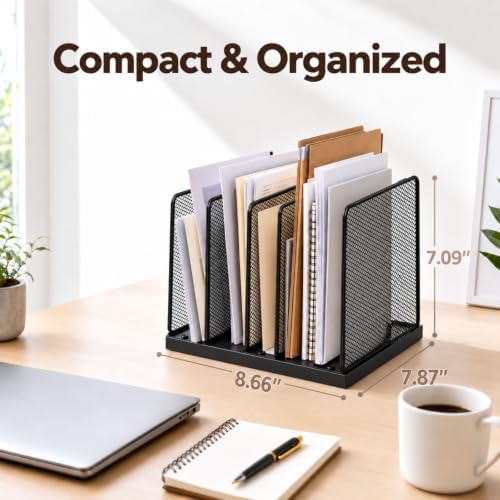 LEKETREE File Organizer for Desk, File Folder Organizer with 5-Section - Image 2